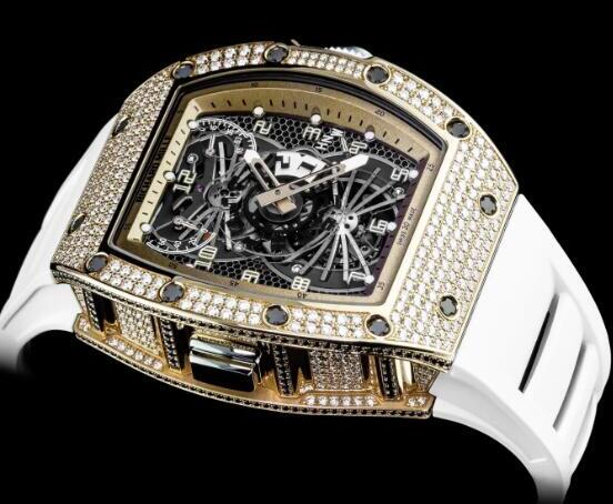 Replica Richard Mille RM 022 Aerodyne Dual Time Zone Red Gold Diamond Watch